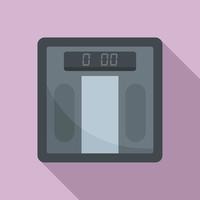 Weight digital scales icon, flat style vector