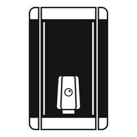 Home heater boiler icon, simple style vector
