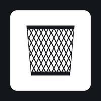 Bin icon, simple style vector