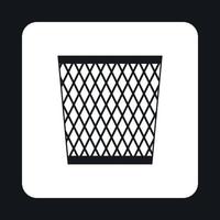 Bin icon, simple style vector