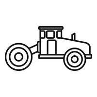 Asphalt road roller icon, outline style vector