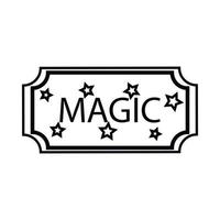 Sign magic icon, outline style vector