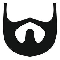 Growth of beard icon, simple style. vector