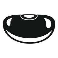 Pea kidney bean icon, simple style vector