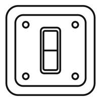 icono de interruptor eléctrico, estilo de esquema vector