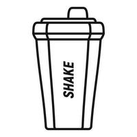 Shake bottle icon, outline style vector