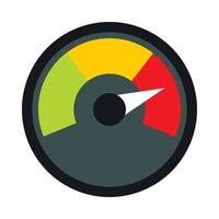 Tachometer icon in flat style vector