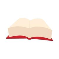 Opened big book icon, cartoon style vector