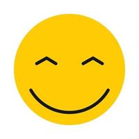 Joyful smiley icon, flat style vector