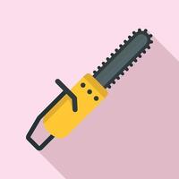 Chainsaw icon, flat style vector