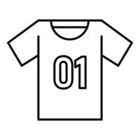 Soccer player tshirt icon, outline style vector