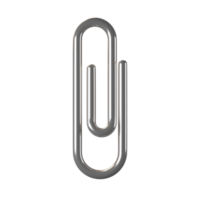 paper clip 3d icon in front view png