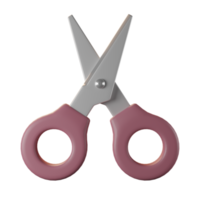 scissors 3d icon in front view png