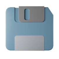 floppy disk 3d icon in front view png