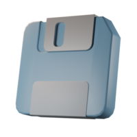 disquete icono 3d en vista isométrica png