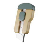 couteau cutter icône 3d en vue isométrique png
