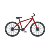 icono de bicicleta deportiva, estilo plano vector