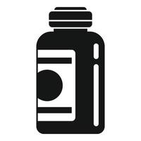 Aid cough syrup icon, simple style vector