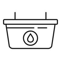 Blood donation box icon, outline style vector