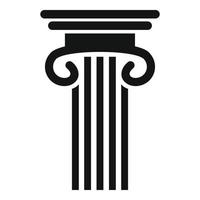 Double columned column icon, simple style. vector