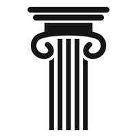 Double columned column icon, simple style. vector