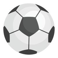 icono de pelota de fútbol, estilo plano vector