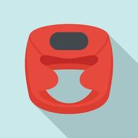 Boxing helmet icon, flat style vector