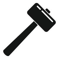 Tiler sledge hammer icon, simple style vector