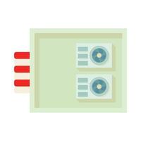 Top view of modern building with conditioners icon vector