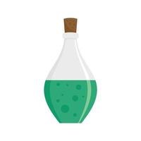 Potion elixir bottle icon, flat style vector