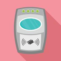 Nfc payment wall device icon, flat style vector