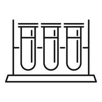 Test tubes stand icon, outline style vector