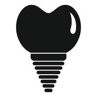 icono de implante dental cerámico, estilo simple vector