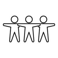 Friendship people icon, outline style vector