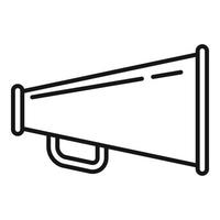 Handle metal megaphone icon, outline style vector