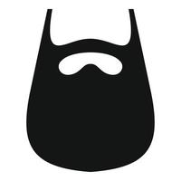 icono de barba suave, estilo simple. vector