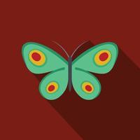 Unknown butterfly icon, flat style. vector