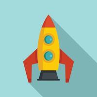 Space rocket gravity icon, flat style vector