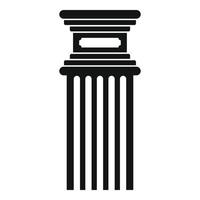 icono de columna antigua, estilo simple. vector