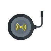 Phone wireless charger icon, flat style vector