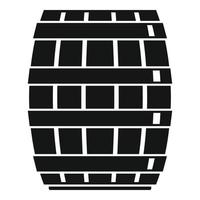 Storage wood barrel icon, simple style vector