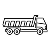 Tipper huge icon, outline style vector