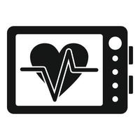 icono de cardiograma en línea, estilo simple vector