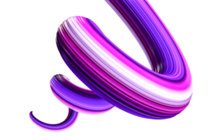 3d viola realistico pennello olio o vernice acrilica. forma liquida dell'onda. illustrazione 3d di design alla moda png