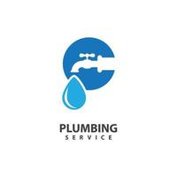 Plumbing service logo images vector