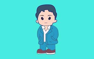 Cute boy  cartoon Pro vector