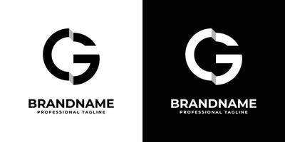 Letter CG or GC Monogram Logo, suitable for any business with GC or CG initials. vector