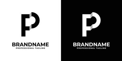 Letter FP or PF Monogram Logo, suitable for any business with FP or PF initials. vector