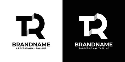 Letter TR or RT Monogram Logo, suitable for any business with TR or RT initials. vector