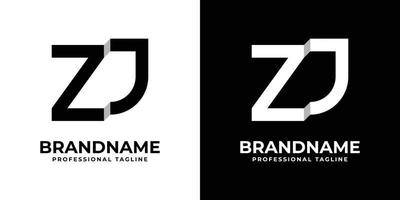 Letter ZJ or JZ Monogram Logo, suitable for any business with ZJ or JZ initials. vector